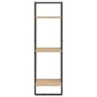 Wandrek 3-laags 30x25x100 cm bewerkt hout sonoma eikenkleurig - thumbnail