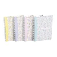 Oxford Floral hardcover spiraalschrift, ft B5, 60 vel, gelijnd, 3 geassorteerde designs - thumbnail