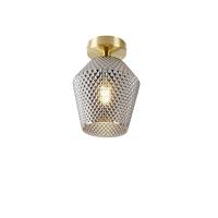 QAZQA Smart plafondlamp messing met smoke glas incl. Wifi A60 - Karce - thumbnail