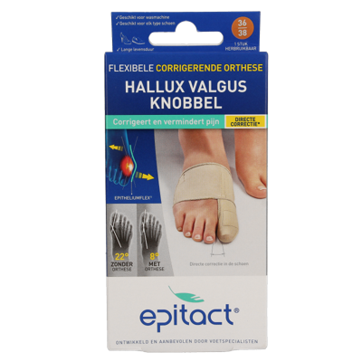 Hallux valgus corrigerende orthese maat 36/38 1 Stuks