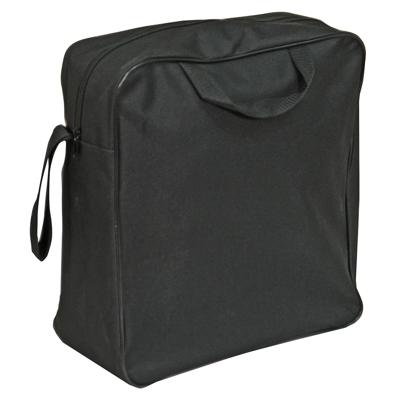 Rolstoeltas achterzijde | Afmetingen 38,5 x 36 x 16 cm | Groot vak met rits en lussen | Nylon | Zwart