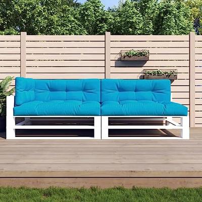 VidaXL Palletkussens 5 st stof blauw