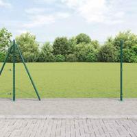 VidaXL Afrasteringspaal groen 10 x 1,2 m (25 mm gaas) staal en pvc - thumbnail