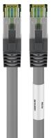 Goobay 55134 CAT 8.1 patchkabel, netwerkkabel, Ethernet, Playstation, Xbox, LAN-kabel, DSL, Highspeed, RJ45-stekker, grijs, 0,25 meter - thumbnail