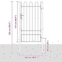 Hekpoort Grijs 100 x 175 cm Poedercoated staal - thumbnail