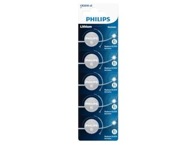 Philips Knoopcel CR2016 3 V 5 stuk(s) Lithium Minicells
