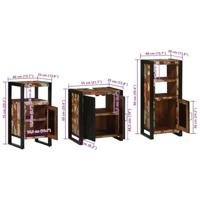 Badkamermeubelset met plank 3 pcs Multikleur 55 x 35 x 60 cm - thumbnail