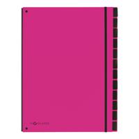 Sorteermap Pagna Trend A4 12 tabs donkerroze - thumbnail