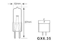 Osram 12V 50W BRL BCD G6.35 lampvoet - thumbnail