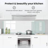 VidaXL Keuken achterwand 2 pcs wit 100 x 60 cm gehard glas - thumbnail