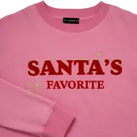 Vondels sweater santa&apos;s favorite l/xl 67cm roze - thumbnail