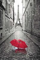 Poster Paris Umbrella Red 61x91,5cm - thumbnail