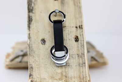 TROIKA TWISTER Sleutelhanger Zwart, Zilver TROIKA TWISTER Sleutelhanger Zwart, Zilver