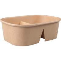 Bak | Kraftpapier + PP | 2-vaks | 700ml | kilobak | 171x118x57mm | 300 stuks - thumbnail