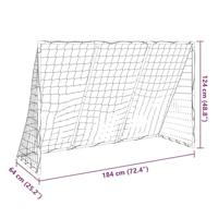 VidaXL Kindervoetbaldoel met ballen 2-in-1 184x64x124 cm wit - thumbnail
