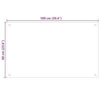VidaXL Spatscherm keuken 100x60 cm gehard glas transparant - thumbnail