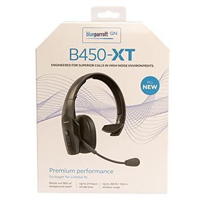 Jabra BlueParrott B450-XT Mono Bluetooth Over-The-Ear Headset, 96% Ruisonderdrukking met Stembediening voor op de Weg en Luide Omgevingen, Zwart