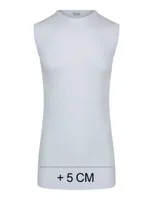 Heren mouwloos shirt katoen Extra lang - Shirt zonder mouwen - wit en zwart Ondershirt - thumbnail