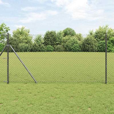 VidaXL Afrasteringspaal grijs 10 x 1,4 m (40 x 40 mm gaas) VidaXL Afrasteringspaal grijs 10 x 1,4 m (40 x 40 mm gaas)