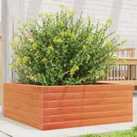 VidaXL Plantenbak 60x60x23 cm massief grenenhout wasbruin - thumbnail