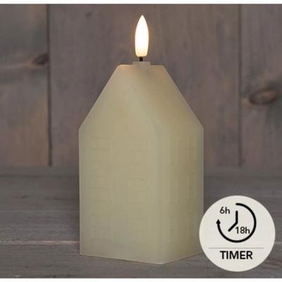 Anna&apos;s Collection LED kaars 3d flame huis 5x6x15cm ivoor 1 stuks