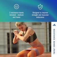 Elastische Weerstandsbanden Adidas ADTB-10711-2-NL Paars - thumbnail