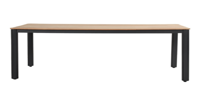 Winston Din.T.220 x 100 cm Alu-Teak Tafel Antraciet Hartman - Hartman