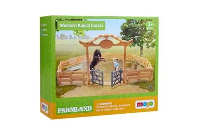 Mojo farmland western ranch met paard en cowboy speelset - 380064