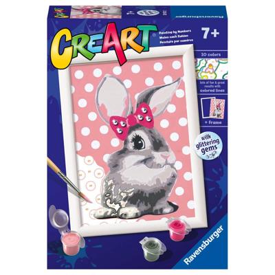 Ravensburger creart schilderen op nummer - konijn met glitters