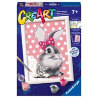 Ravensburger creart schilderen op nummer - konijn met glitters - thumbnail