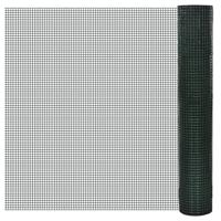 VidaXL Kippengaas 10x1 m gegalvaniseerd staal met pvc-coating groen - thumbnail