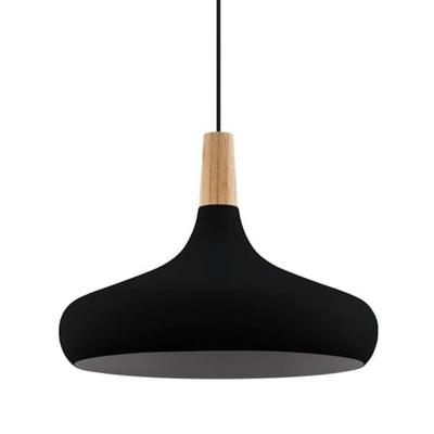 Eglo Zwarte hanglampSabinar Ø 40cm met hout - 900163