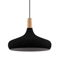 Eglo Zwarte hanglampSabinar Ø 40cm met hout - 900163 - thumbnail