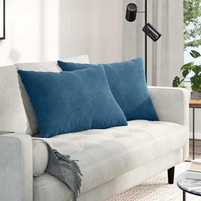 Sofa Kussens 2 pcs Blauw 70 x 50 cm Katoen Stof Sofa Kussens 2 pcs Blauw 70 x 50 cm Katoen Stof
