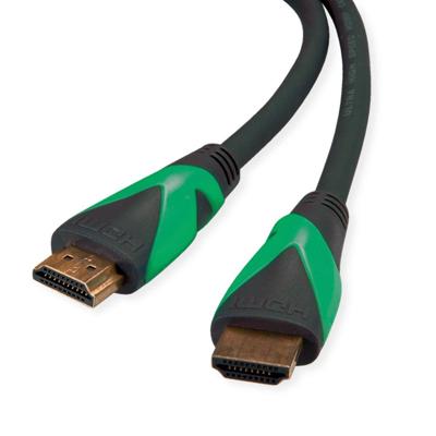ROLINE GREEN ATC 8K HDMI Ultra HD Kabel met Ethernet, M/M, zwart, 2 m