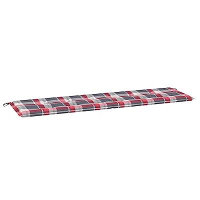 VidaXL Tuinbankkussen 180x50x3 cm oxford stof ruitpatroon rood