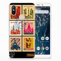 Xiaomi Mi A2 Siliconen Back Cover Postzegels - thumbnail