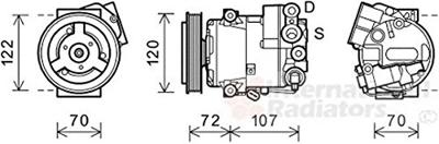 Compressor, airconditioning 3700K595