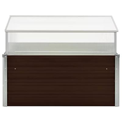 VidaXL Tuinkas 100x100x85 cm gegalvaniseerd staal bruin
