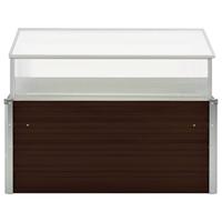 VidaXL Tuinkas 100x100x85 cm gegalvaniseerd staal bruin - thumbnail