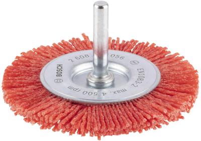 Bosch Accessories Schijfborstel, nylon borstelharen, 75 mm, 1 mm, 8 mm, 4500 omw/min Bosch Power Tools Schacht-Ø 6 mm 2608622056 1 stuk(s)