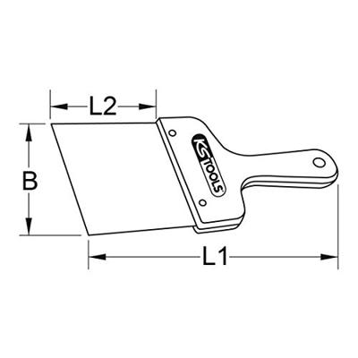 KS Tools 9639561 Brede spatel (l x b) 195 mm x 140 mm
