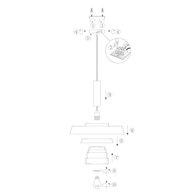 Steinhauer Retro hanglampFlinter Ø 42cm - 3328ZW