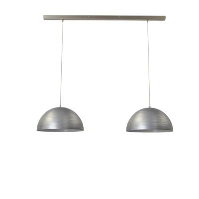 Masterlight Zilvergrijze eettafellampConcepto 2x35 - 2731-37-S-100-2