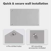 VidaXL Keuken spatscherm lichtgrijs 70 x 40 cm gehard glas - thumbnail