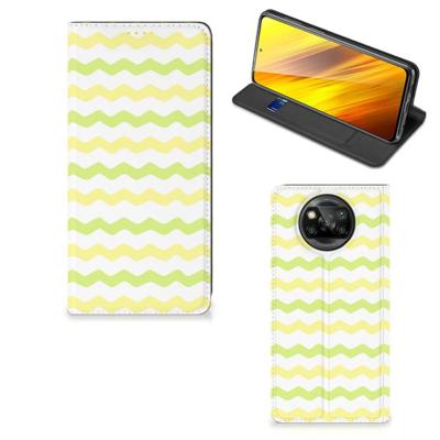 Xiaomi Poco X3 Pro | Poco X3 | Hoesje met Magneet | Waves Yellow