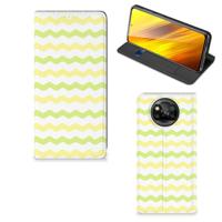 Xiaomi Poco X3 Pro | Poco X3 | Hoesje met Magneet | Waves Yellow - thumbnail