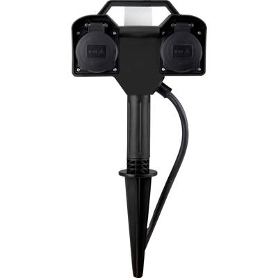 Buitenstopcontact 2-voudig met afstandbediening IP44 max 3680 Watt Buitenstopcontact 2-voudig met afstandbediening IP44 max 3680 Watt