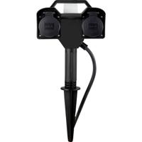 Buitenstopcontact 2-voudig met afstandbediening IP44 max 3680 Watt - thumbnail