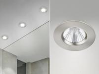 Trio Badkamer inbouwspotZagros met led rond grijs - 650710107 - thumbnail
